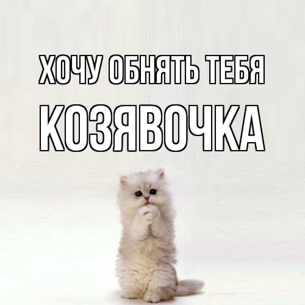 Открытка на каждый день с именем, Козявочка Хочу обнять тебя открытки с креативными подписями Прикольная открытка с пожеланием онлайн скачать бесплатно 