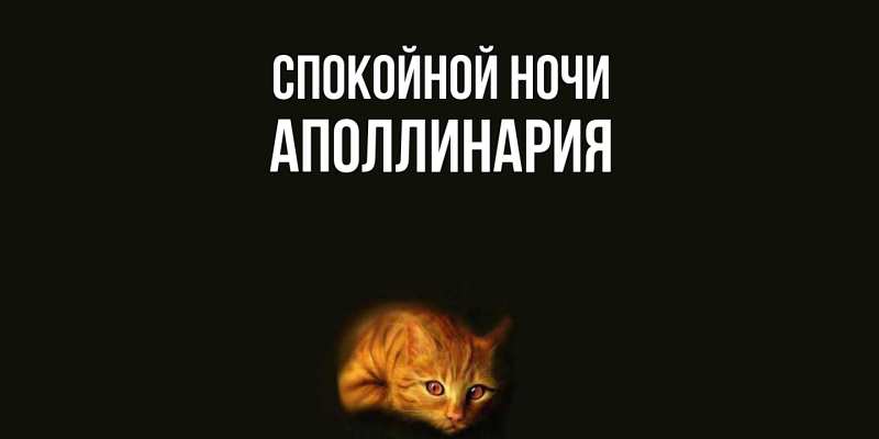 Картинка Спокойной ночи, Аполлинария