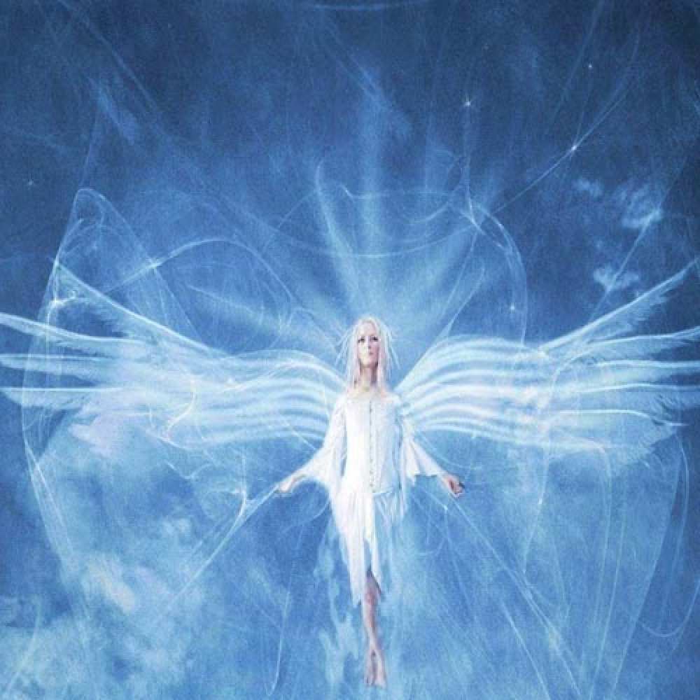 Открытка на каждый день с именем, Илларион С днем ангела голубой фон и крылья как у стрекозы Прикольная открытка с пожеланием онлайн скачать бесплатно 
