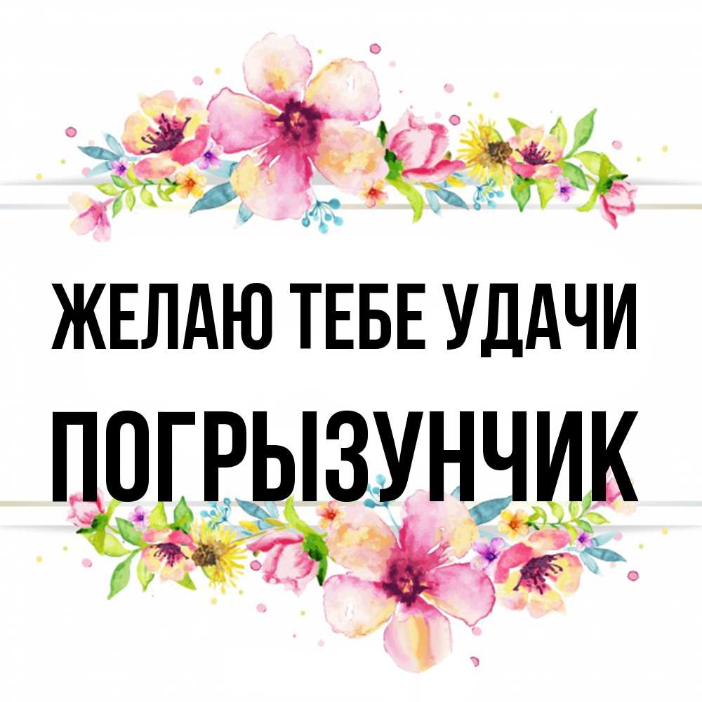 Открытка на каждый день с именем, Погрызунчик Желаю тебе удачи пусть повезет 1 Прикольная открытка с пожеланием онлайн скачать бесплатно 