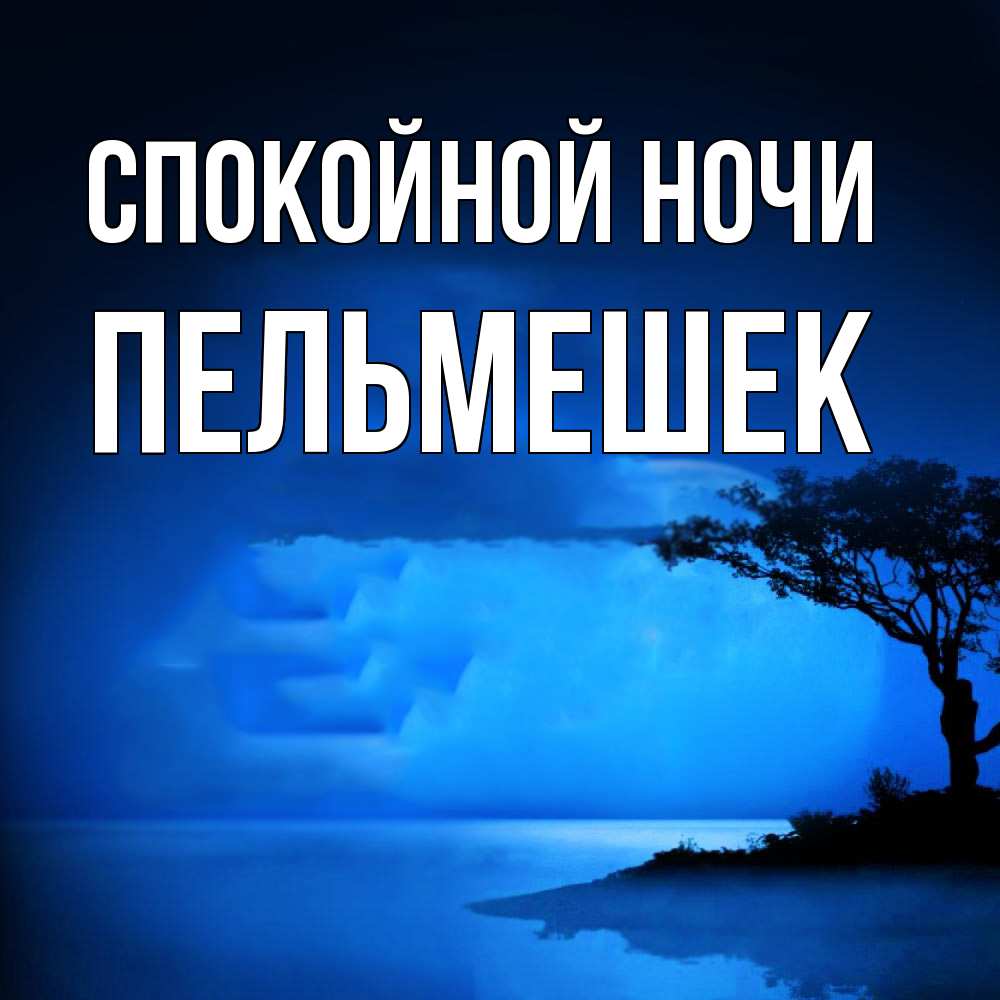 Открытка на каждый день с именем, пельмешек Спокойной ночи ночное побережье Прикольная открытка с пожеланием онлайн скачать бесплатно 