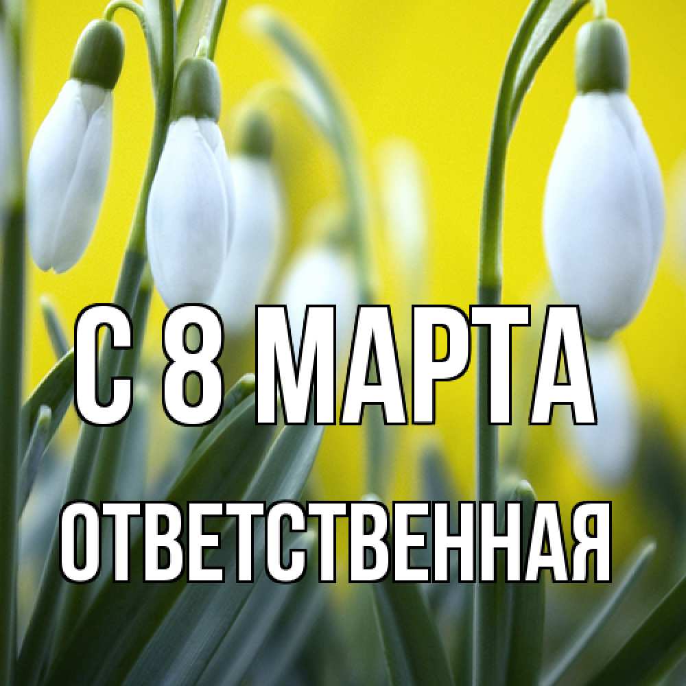 Открытка на каждый день с именем, ответственная C 8 МАРТА весенние цветы Прикольная открытка с пожеланием онлайн скачать бесплатно 