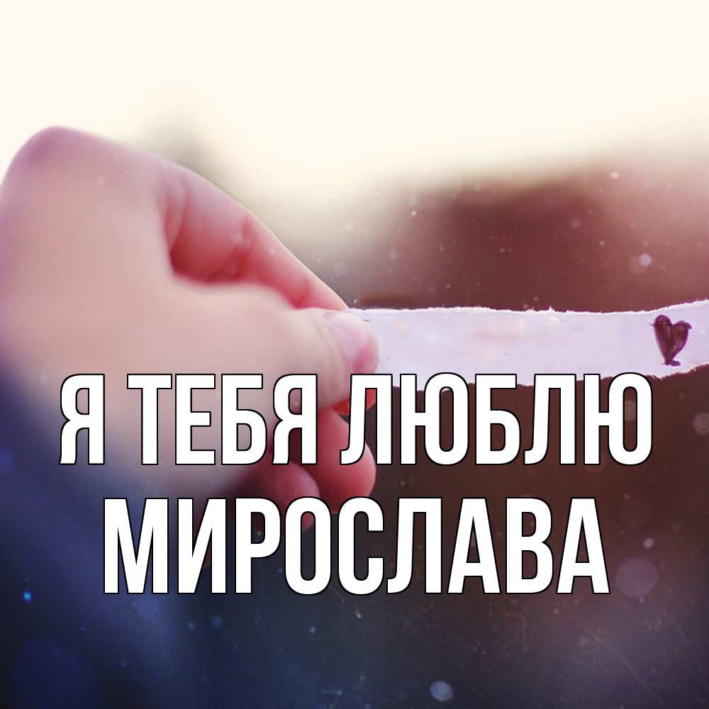 Открытка на каждый день с именем, Мирослава Я тебя люблю для тебя Прикольная открытка с пожеланием онлайн скачать бесплатно 