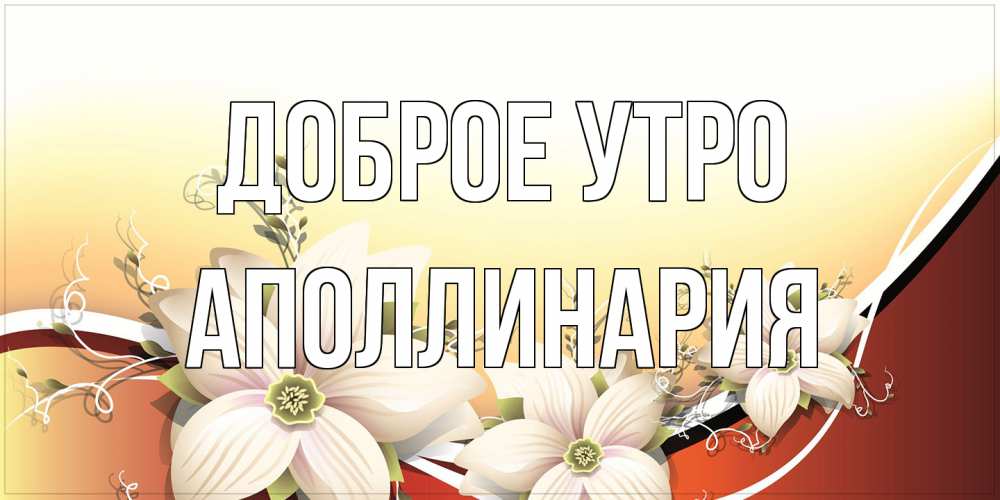 Открытка на каждый день с именем, Аполлинария Доброе утро пожелания доброго утра Прикольная открытка с пожеланием онлайн скачать бесплатно 