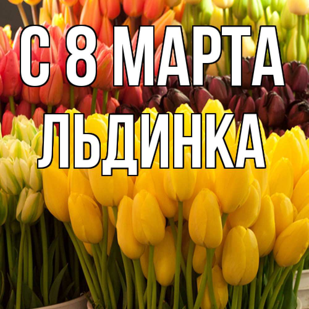 Открытка на каждый день с именем, льдинка C 8 МАРТА цветы Прикольная открытка с пожеланием онлайн скачать бесплатно 