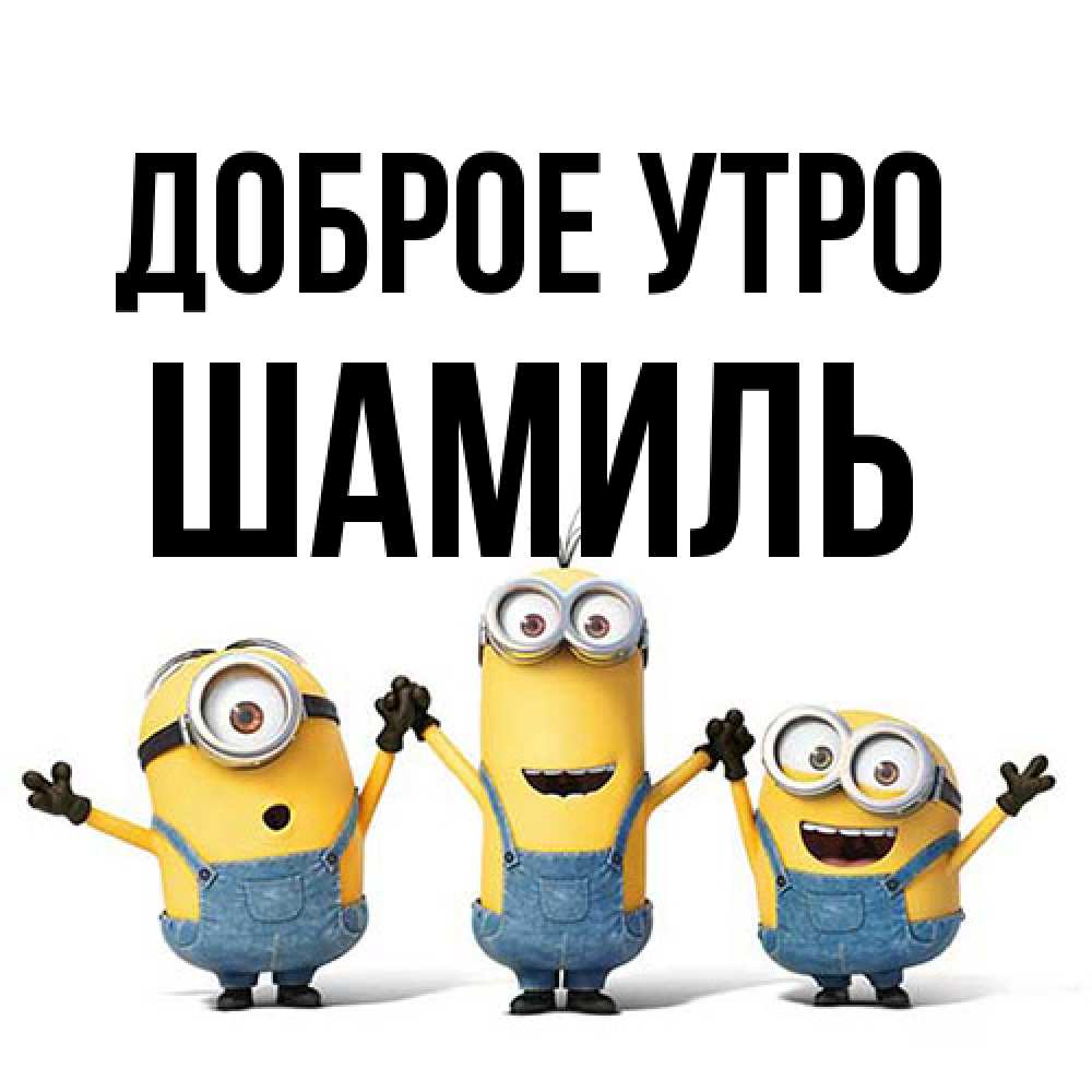 Открытка на каждый день с именем, Шамиль Доброе утро бодренького утра Прикольная открытка с пожеланием онлайн скачать бесплатно 