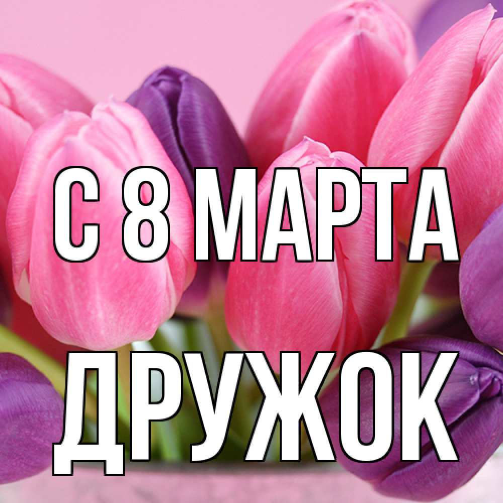 Открытка на каждый день с именем, Дружок C 8 МАРТА маме 1 Прикольная открытка с пожеланием онлайн скачать бесплатно 