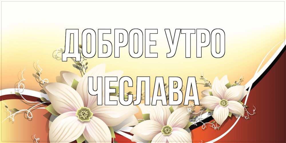 Открытка на каждый день с именем, Чеслава Доброе утро пожелания доброго утра Прикольная открытка с пожеланием онлайн скачать бесплатно 