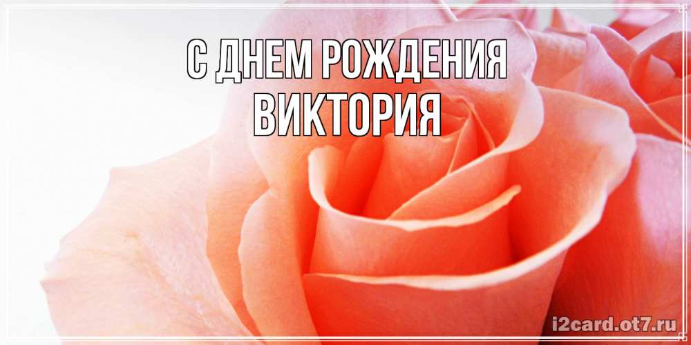 Открытка на каждый день с именем, Виктория С днем рождения розы для поздравления с днем рождения Прикольная открытка с пожеланием онлайн скачать бесплатно 