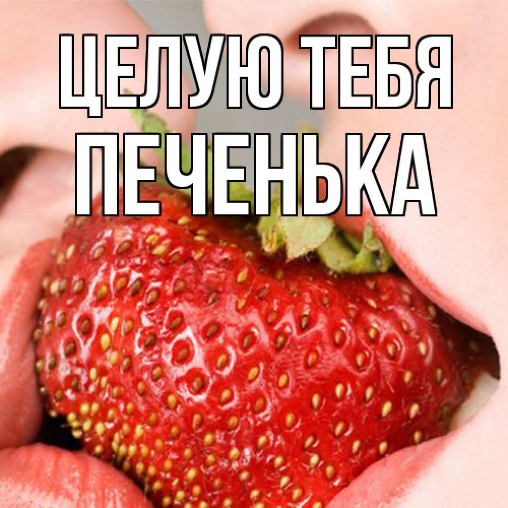 Открытка на каждый день с именем, Печенька Целую тебя поцелуйчик Прикольная открытка с пожеланием онлайн скачать бесплатно 