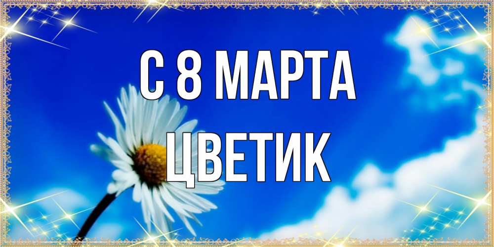 Открытка на каждый день с именем, цветик C 8 МАРТА красивая открытка в синих тонах Прикольная открытка с пожеланием онлайн скачать бесплатно 