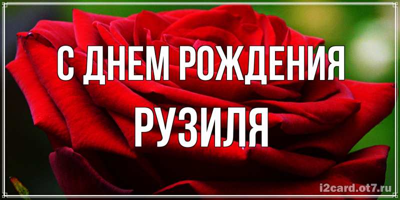 Картинка С днем рождения, Рузиля