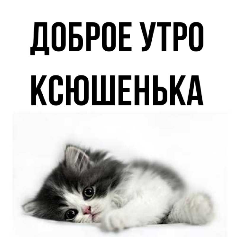 Картинка Доброе утро, Ксюшенька