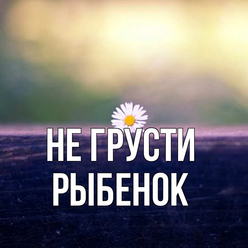Открытка на каждый день с именем, Рыбенок Не грусти красота Прикольная открытка с пожеланием онлайн скачать бесплатно 