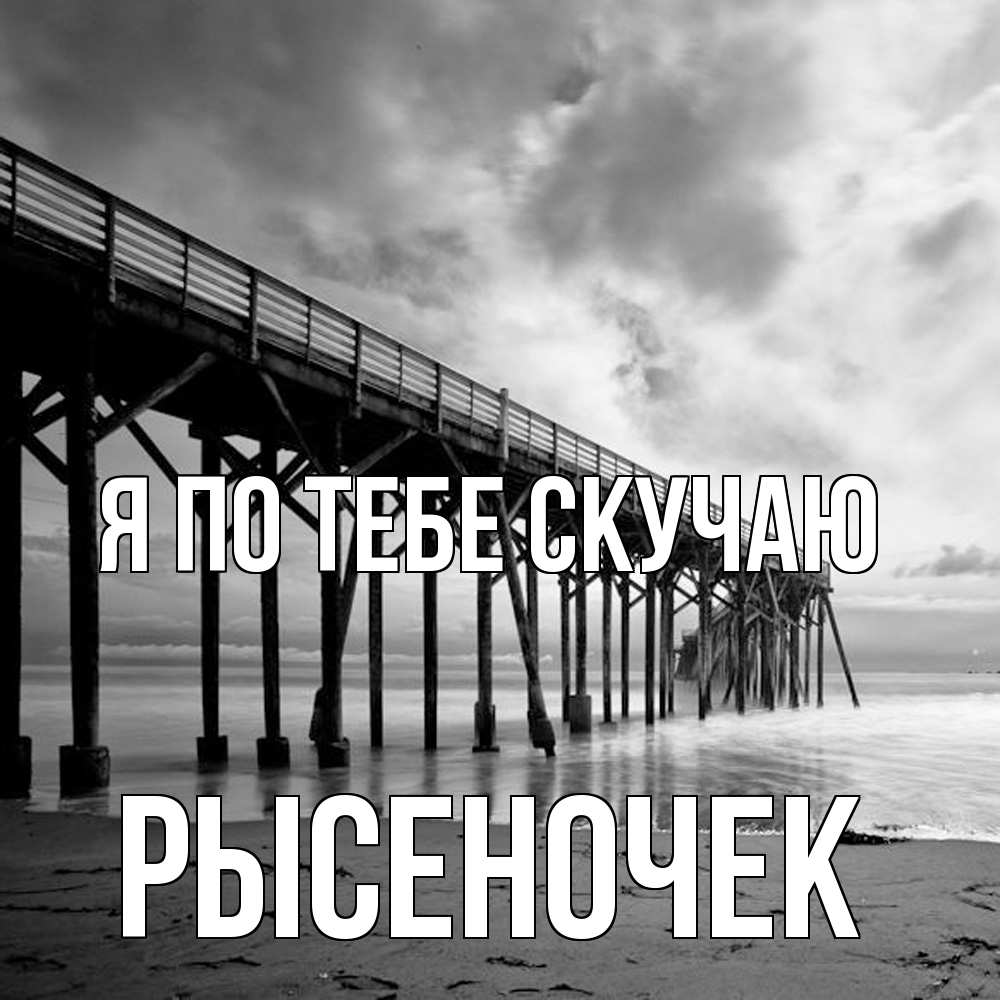 Открытка на каждый день с именем, Рысеночек Я по тебе скучаю старый Прикольная открытка с пожеланием онлайн скачать бесплатно 
