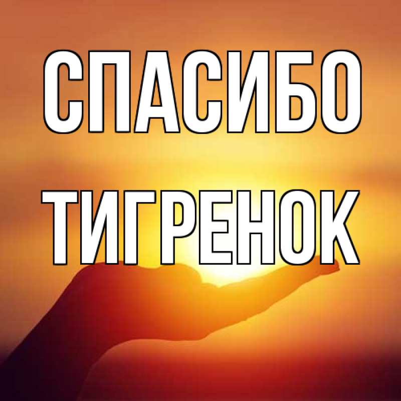 Картинка Спасибо, Тигpенок