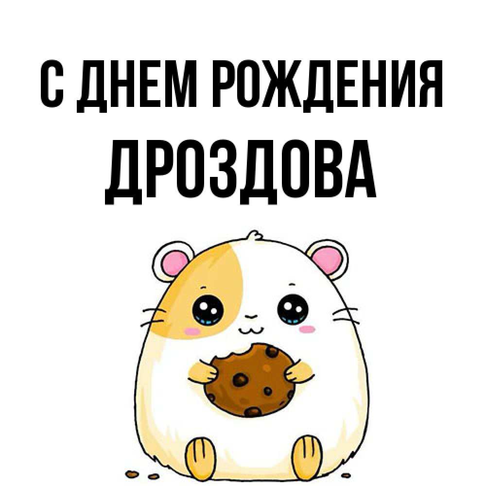 Открытка на каждый день с именем, Дроздова С днем рождения с днюхой Прикольная открытка с пожеланием онлайн скачать бесплатно 