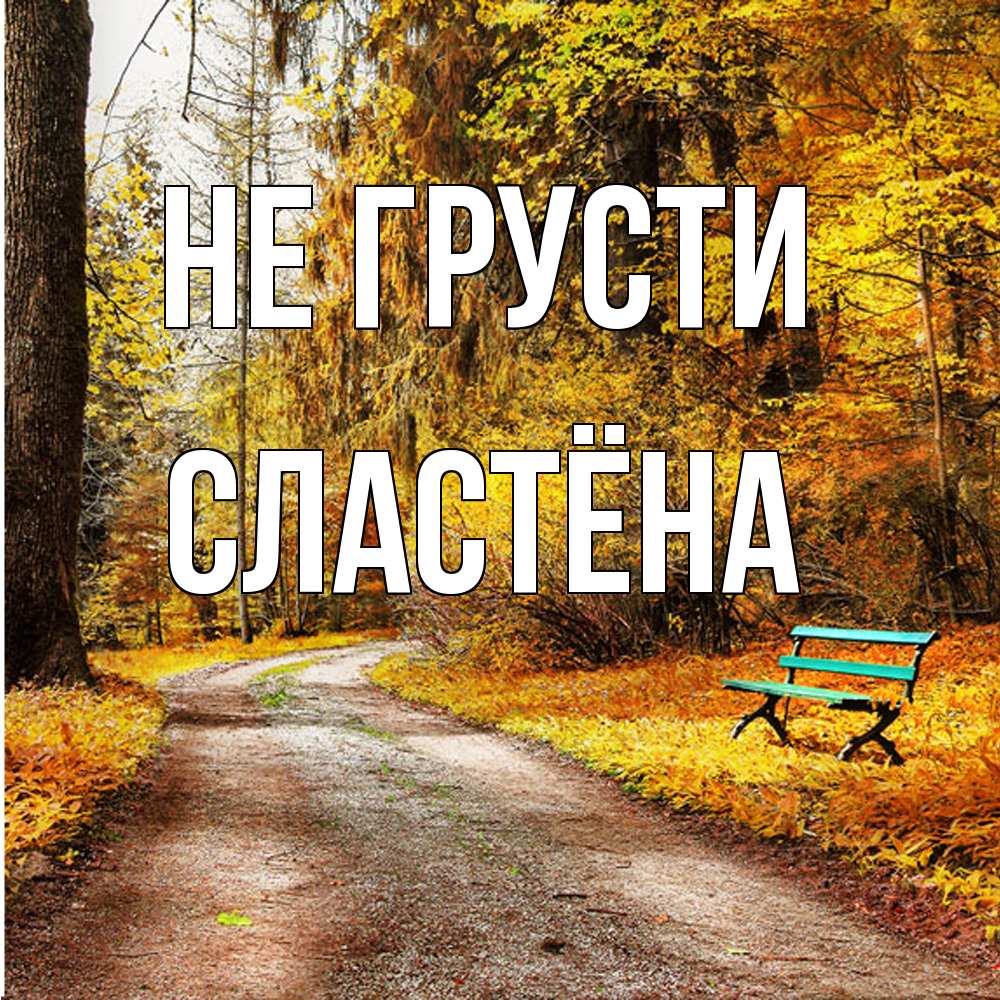 Открытка на каждый день с именем, сластёна Не грусти зеленая лавочка Прикольная открытка с пожеланием онлайн скачать бесплатно 