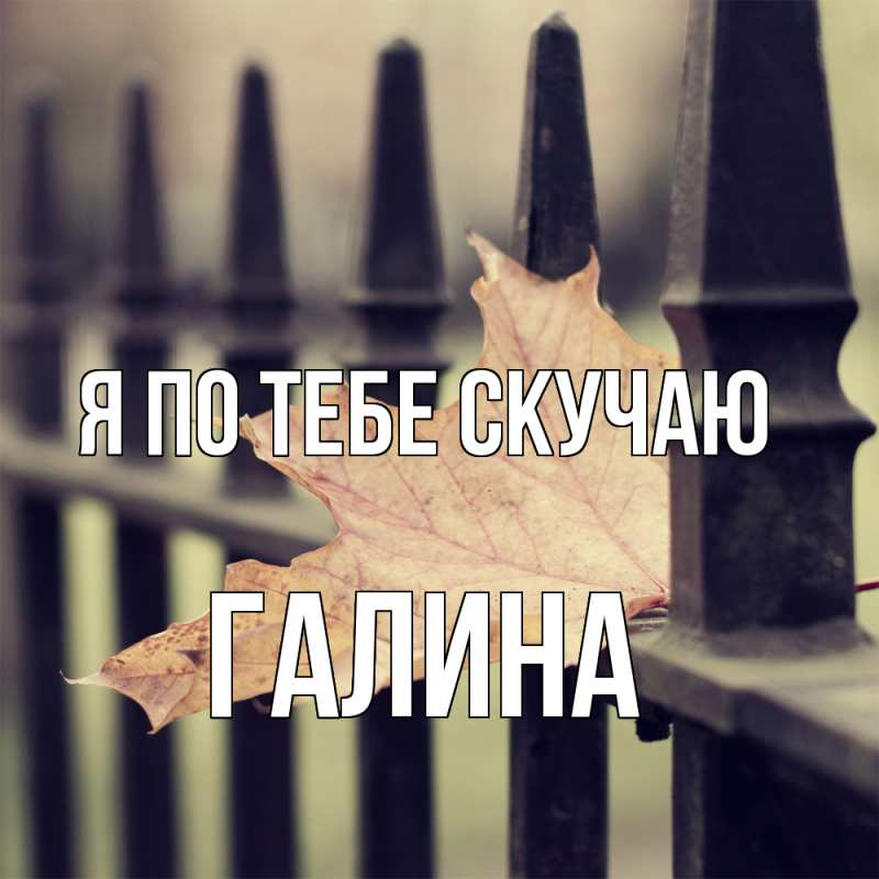 Картинка Я по тебе скучаю, Галина