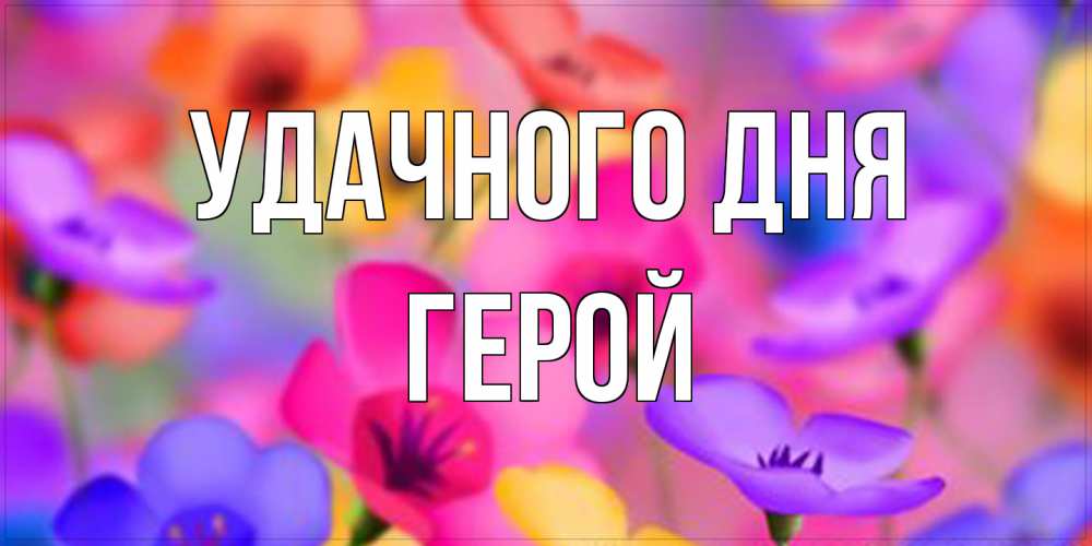 Открытка на каждый день с именем, Герой Удачного дня открытка повышающая настроение Прикольная открытка с пожеланием онлайн скачать бесплатно 