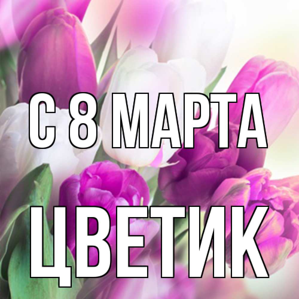 Открытка на каждый день с именем, цветик C 8 МАРТА весна 1 Прикольная открытка с пожеланием онлайн скачать бесплатно 