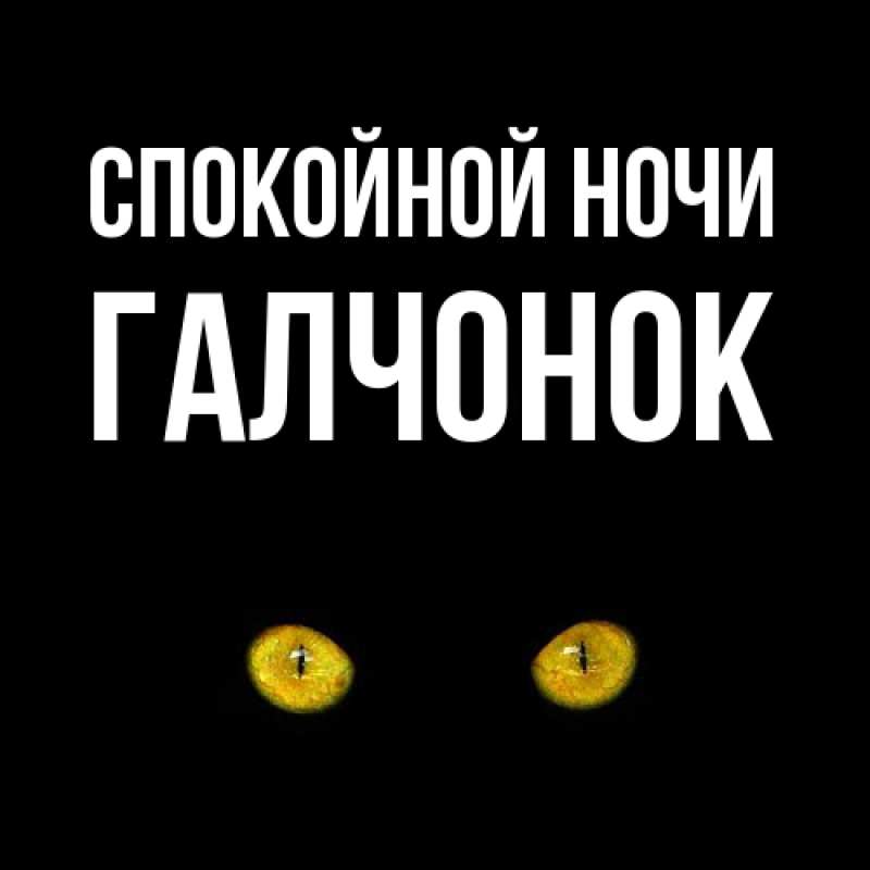 Картинка Спокойной ночи, галчонок