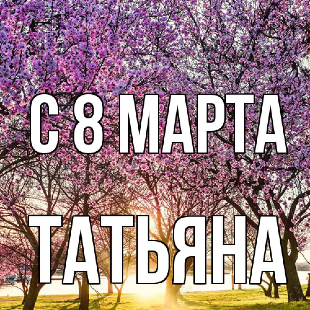 Открытка на каждый день с именем, Татьяна C 8 МАРТА международный женский день Прикольная открытка с пожеланием онлайн скачать бесплатно 