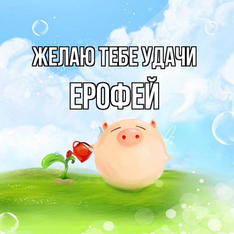 Картинка Желаю тебе удачи, Ерофей