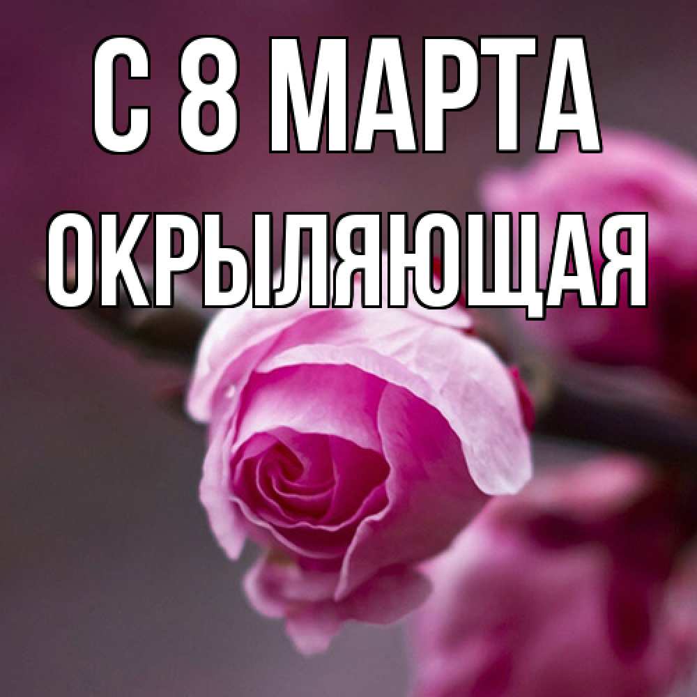 Открытка на каждый день с именем, окрыляющая C 8 МАРТА весна Прикольная открытка с пожеланием онлайн скачать бесплатно 