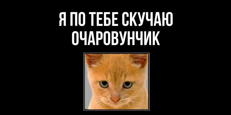 Картинка Я по тебе скучаю, Очаpовунчик