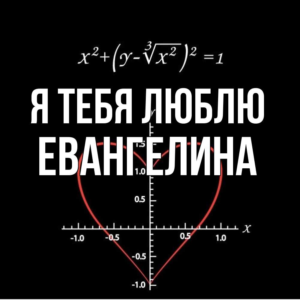 Открытка на каждый день с именем, Евангелина Я тебя люблю сердечная формула Прикольная открытка с пожеланием онлайн скачать бесплатно 