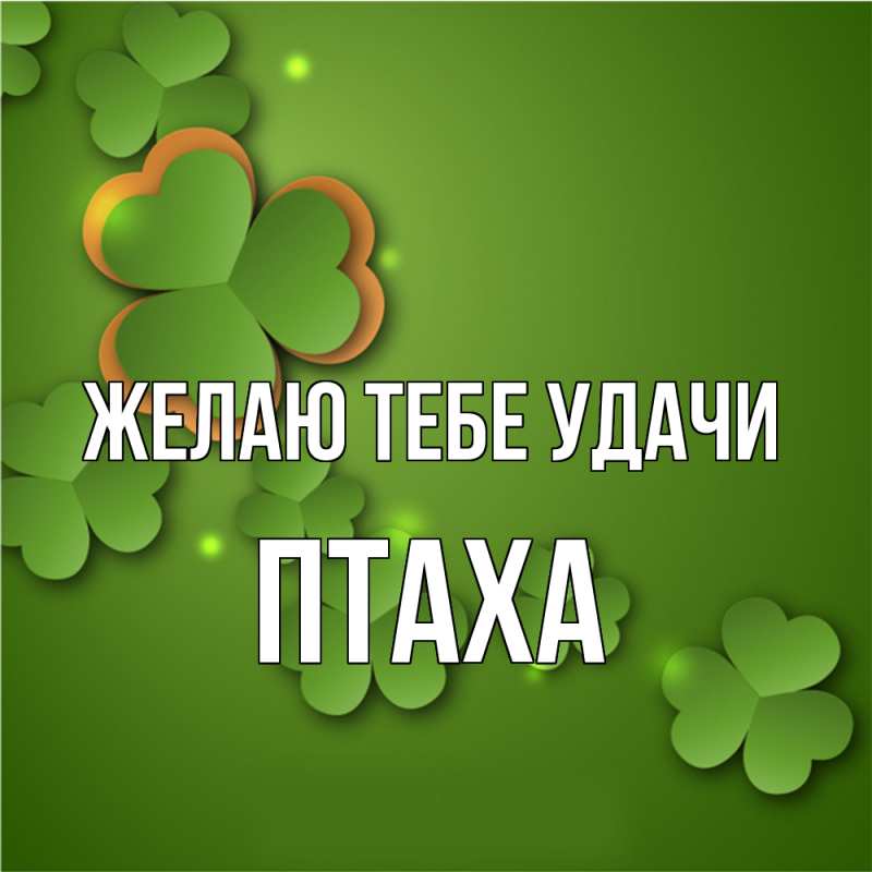 Картинка Желаю тебе удачи, Птаха