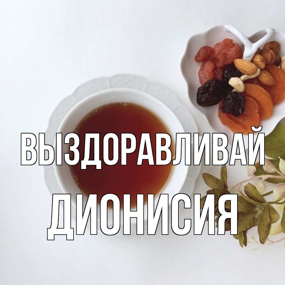 Открытка на каждый день с именем, Дионисия Выздоравливай неизвестные растения Прикольная открытка с пожеланием онлайн скачать бесплатно 