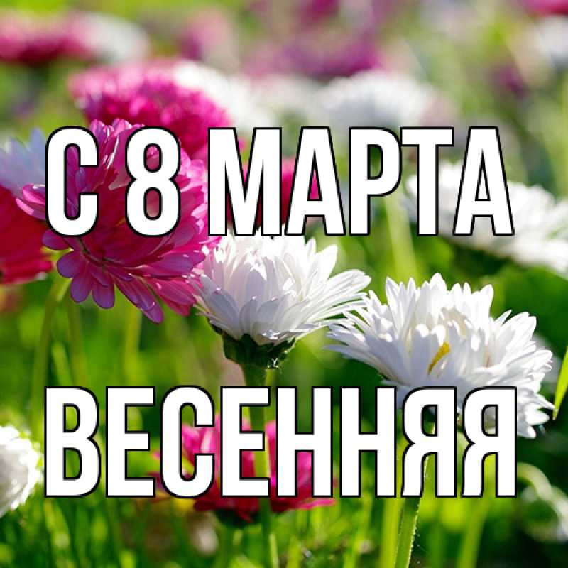 Картинка C 8 МАРТА, Весенняя