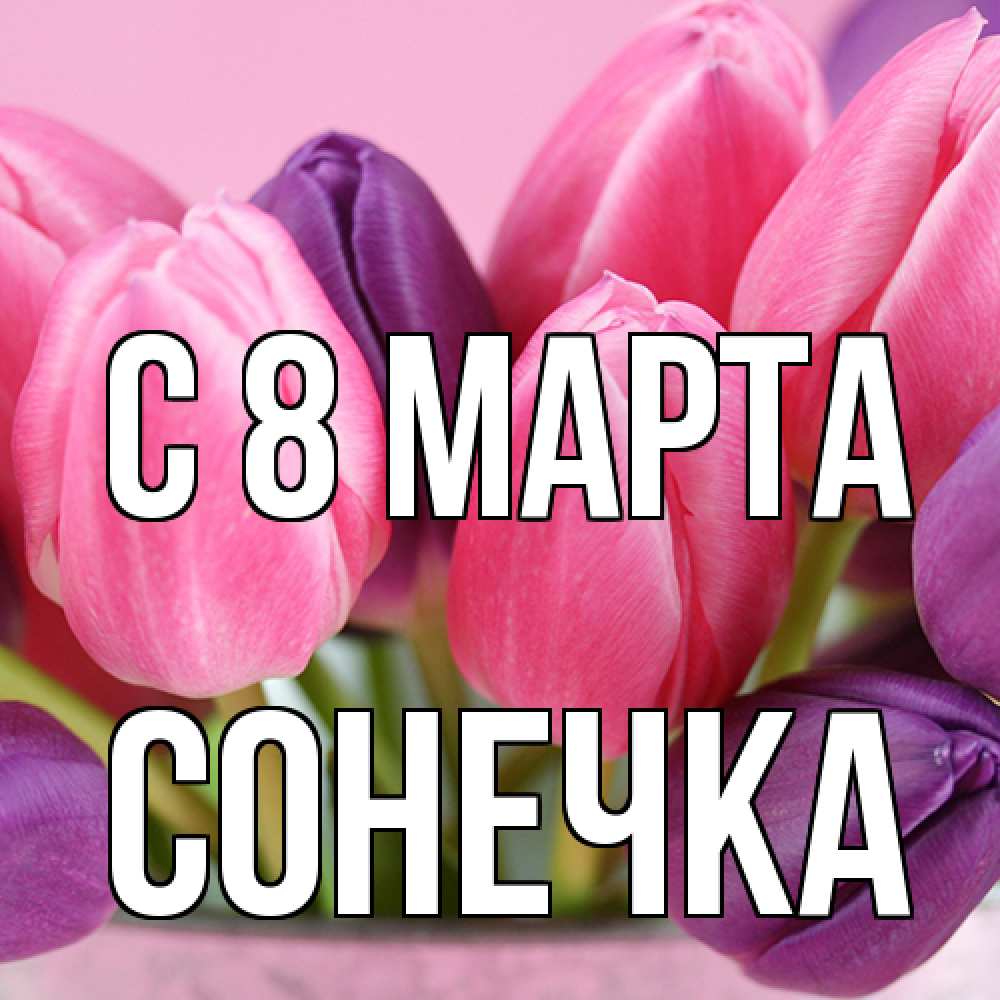 Открытка на каждый день с именем, Сонечка C 8 МАРТА маме 1 Прикольная открытка с пожеланием онлайн скачать бесплатно 