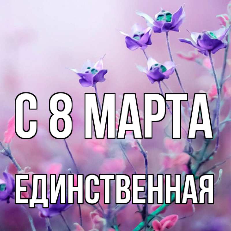 Картинка C 8 МАРТА, Единственная