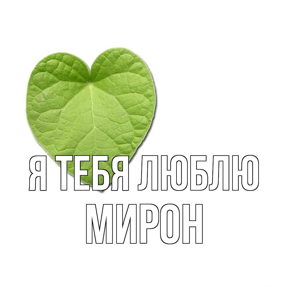Открытка на каждый день с именем, Мирон Я тебя люблю тебе Прикольная открытка с пожеланием онлайн скачать бесплатно 