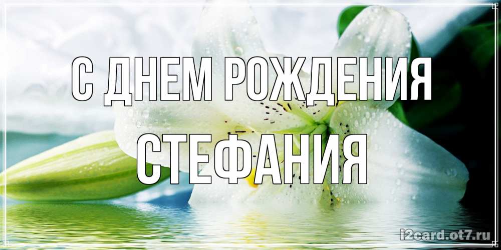 Открытка на каждый день с именем, Стефания С днем рождения лилия на открытке ко дню рождения Прикольная открытка с пожеланием онлайн скачать бесплатно 