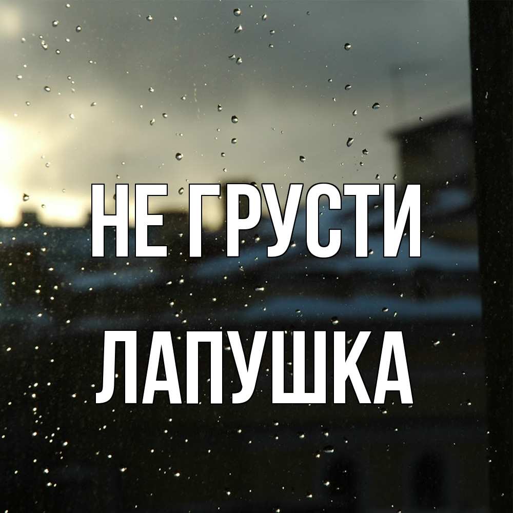 Открытка на каждый день с именем, лапушка Не грусти вид на крыши Прикольная открытка с пожеланием онлайн скачать бесплатно 