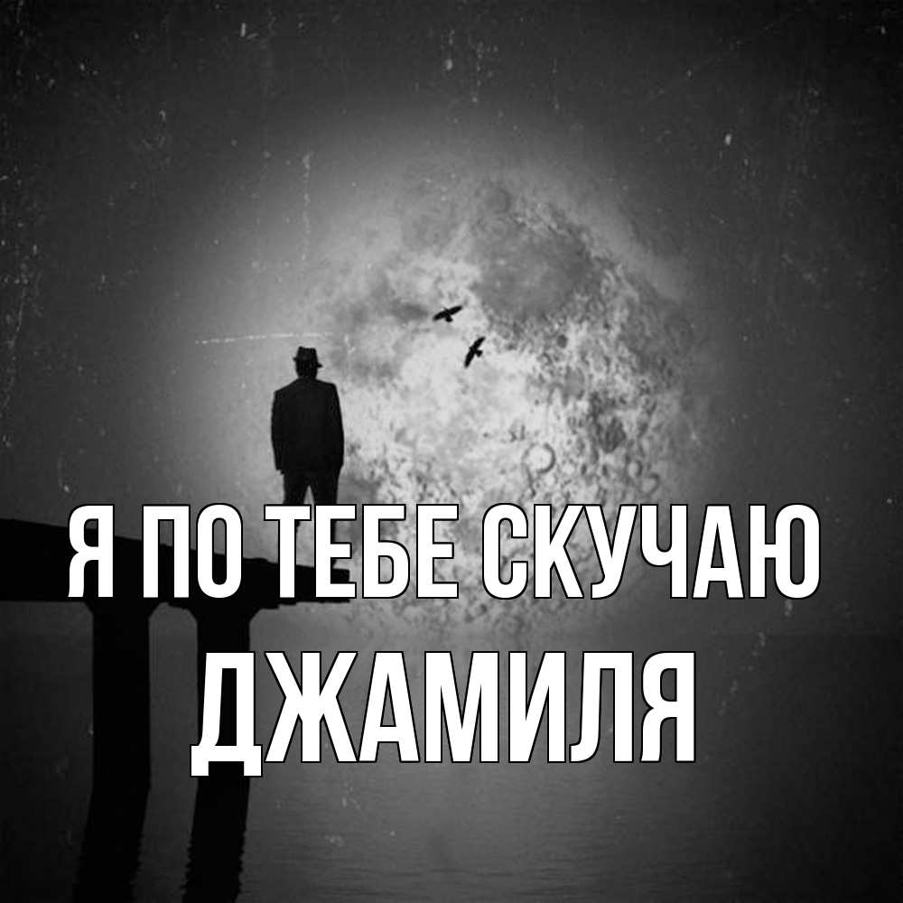 Открытка на каждый день с именем, Джамиля Я по тебе скучаю мост 1 Прикольная открытка с пожеланием онлайн скачать бесплатно 
