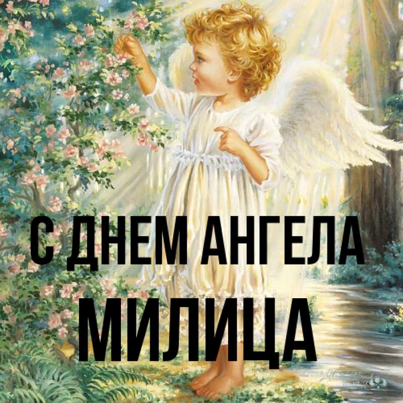 Открытка с именем, Милица, С днем ангела