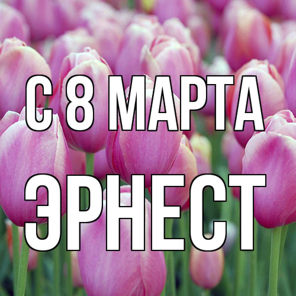 Открытка на каждый день с именем, Эрнест C 8 МАРТА на международный женский день 3 Прикольная открытка с пожеланием онлайн скачать бесплатно 
