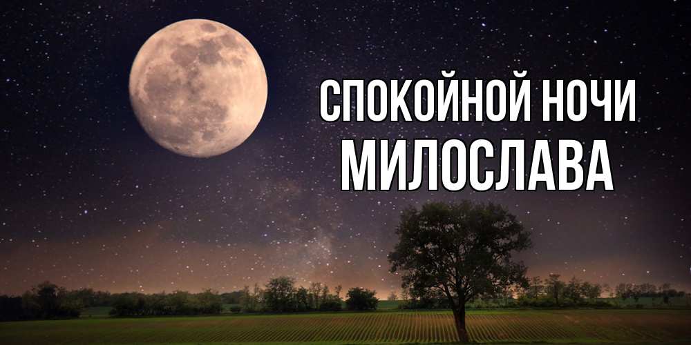 Открытка на каждый день с именем, Милослава Спокойной ночи ночные открытки с луной Прикольная открытка с пожеланием онлайн скачать бесплатно 