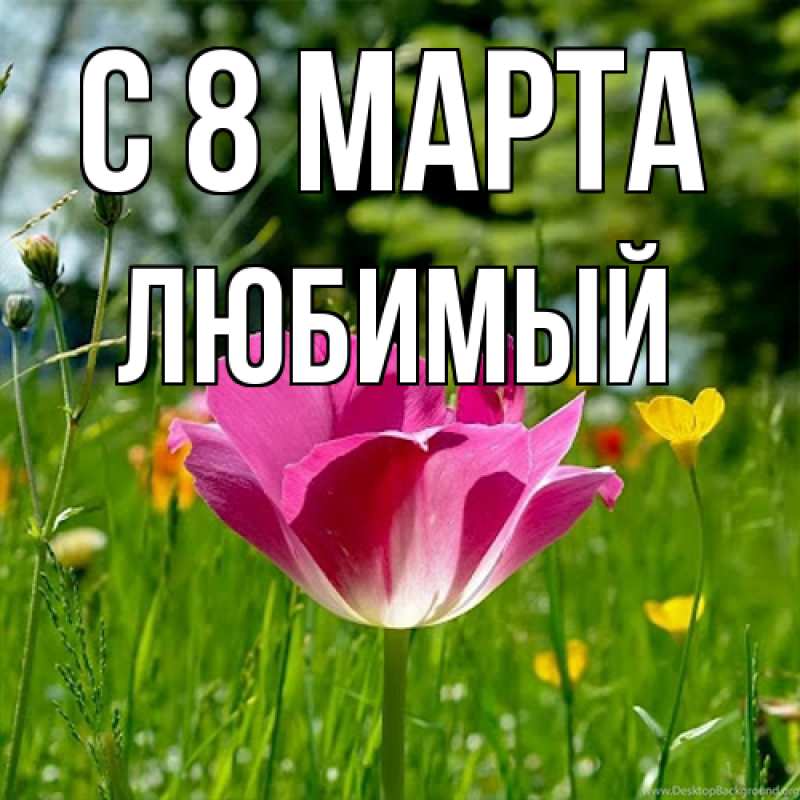 Открытка с именем, Любимый, C 8 МАРТА
