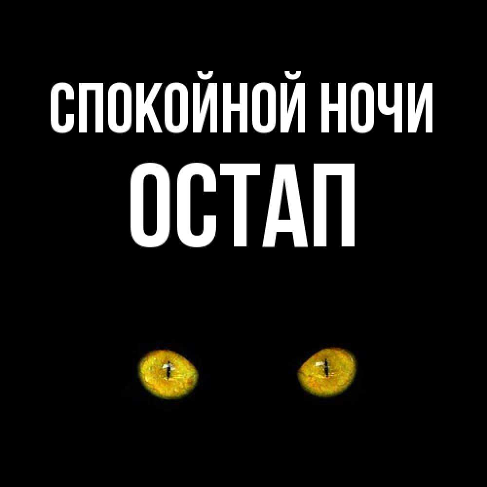 Открытка на каждый день с именем, Остап Спокойной ночи сладких снов бесстрашный мой дружочек Прикольная открытка с пожеланием онлайн скачать бесплатно 