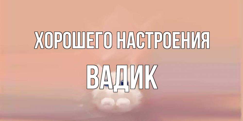 Открытка на каждый день с именем, Вадик Хорошего настроения кошка Прикольная открытка с пожеланием онлайн скачать бесплатно 