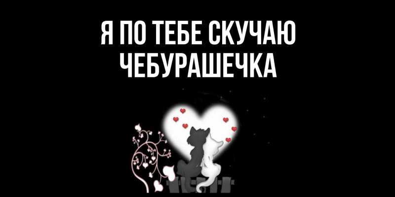 Картинка Я по тебе скучаю, Чебурашечка