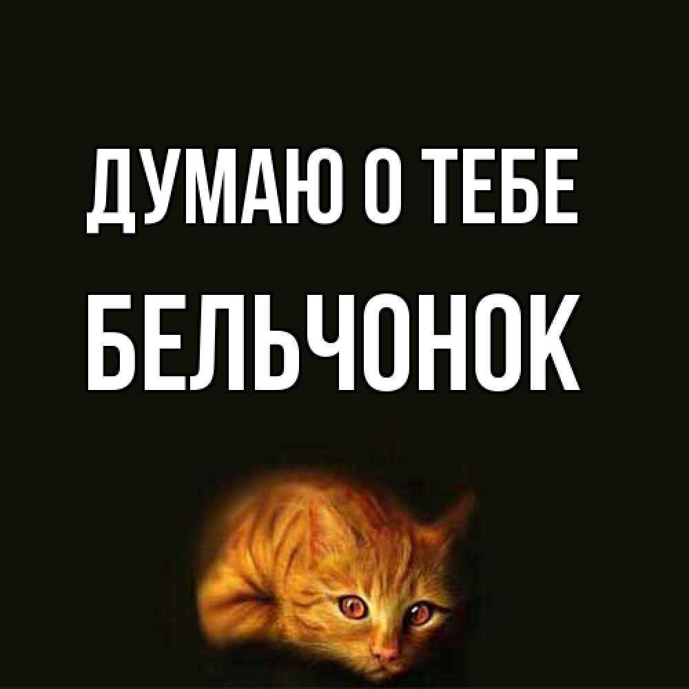 Открытка на каждый день с именем, бельчонок Думаю о тебе рыжий Прикольная открытка с пожеланием онлайн скачать бесплатно 