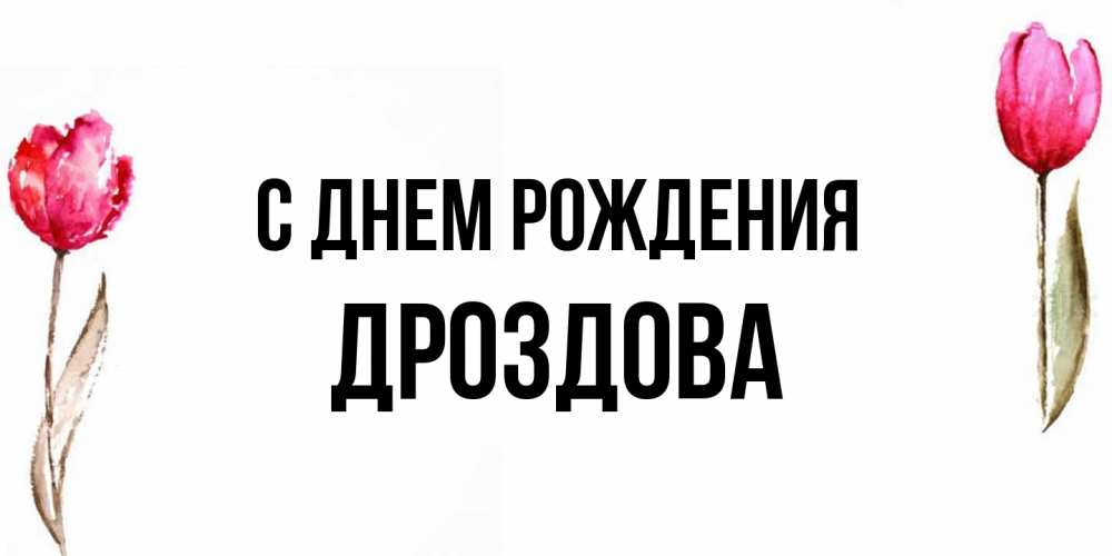 Открытка на каждый день с именем, Дроздова С днем рождения открытки акварелью с цветами Прикольная открытка с пожеланием онлайн скачать бесплатно 